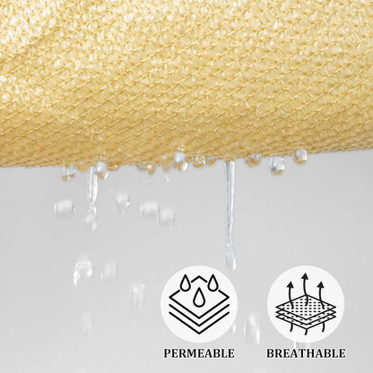 Triangle Sun Shade Sail 16'X16'X16' Permeable Canopy Sand for Patio Garden Yard Deck Pergola (We Make Custom Size)3