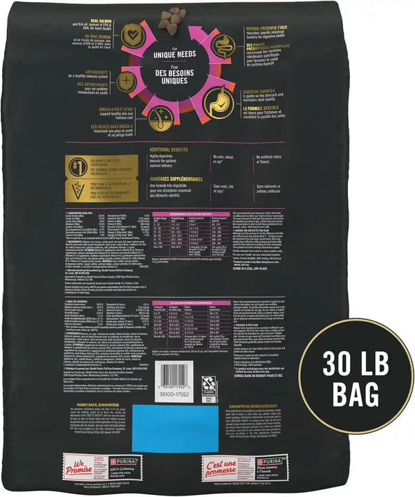 Purina Pro Plan Sensitive Skin and Stomach Dog Food Dry, Adult Salmon & Rice Formula, Digestive Health - 30 Lb. Bag9