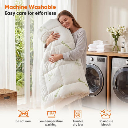 Ultra Soft Full Size Mattress Topper - Viscose Made from Bamboo Pillow Top Mattress Pad for Comfort & Support - Naturally Cooling for Hot Sleepers, Green | Ultra Soft Mattress Pad, Stretchable Pockets Fits 6"-18" Mattress, Breathable Cooling Topper for Back Pain Relief, Green5