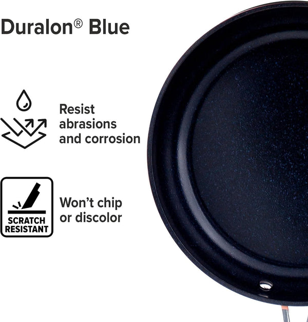 Nuwave 3-Piece Fry Pan Set, 8”, 10”, 12” Forged Lightweight | G10 Healthy Duralon Blue Ceramic Ultra Non-Stick, Induction-Ready & Works on All Cooktops, Ergonomic Stay-Cool Handles2