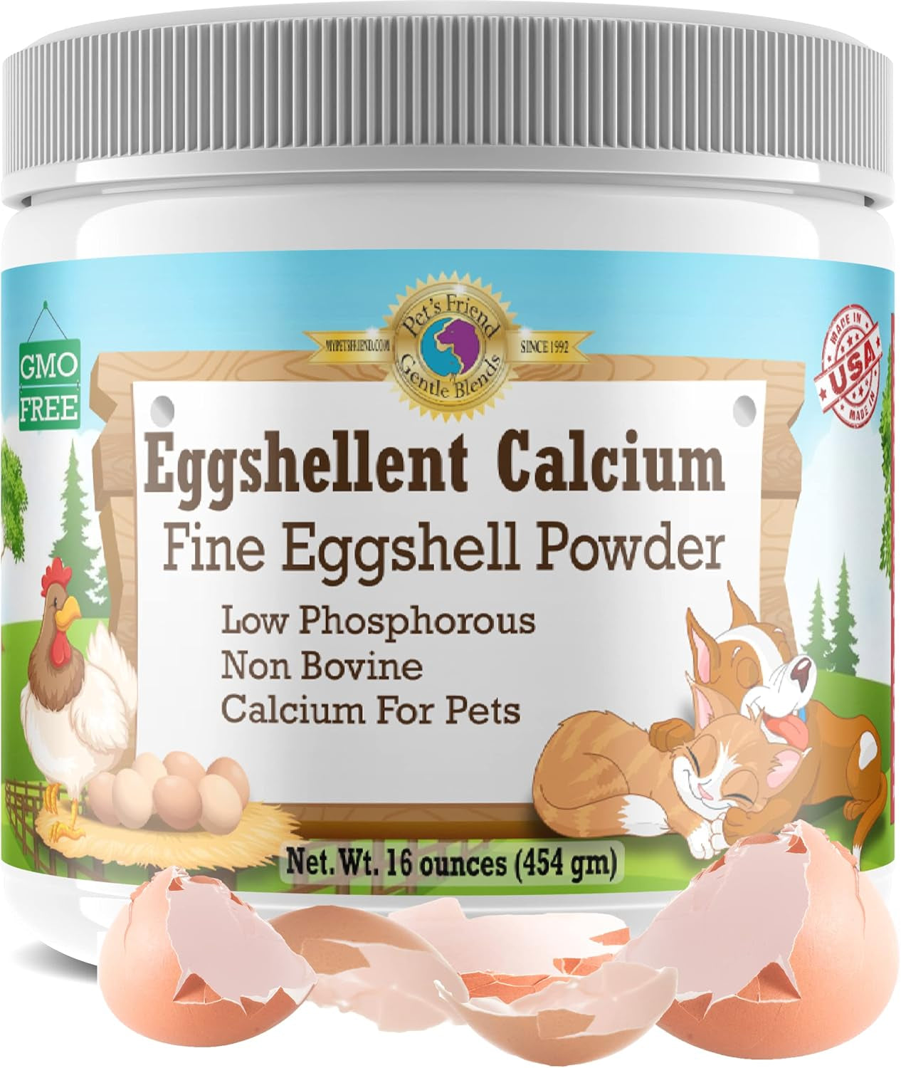 calcium-for-dogs-and-cats-fine-eggshell-powder-strong-hip-joint-supplement-for-dogs-and-cats-dietary-supplement-no-additives-pets-friend-eggshellent-calcium-16oz