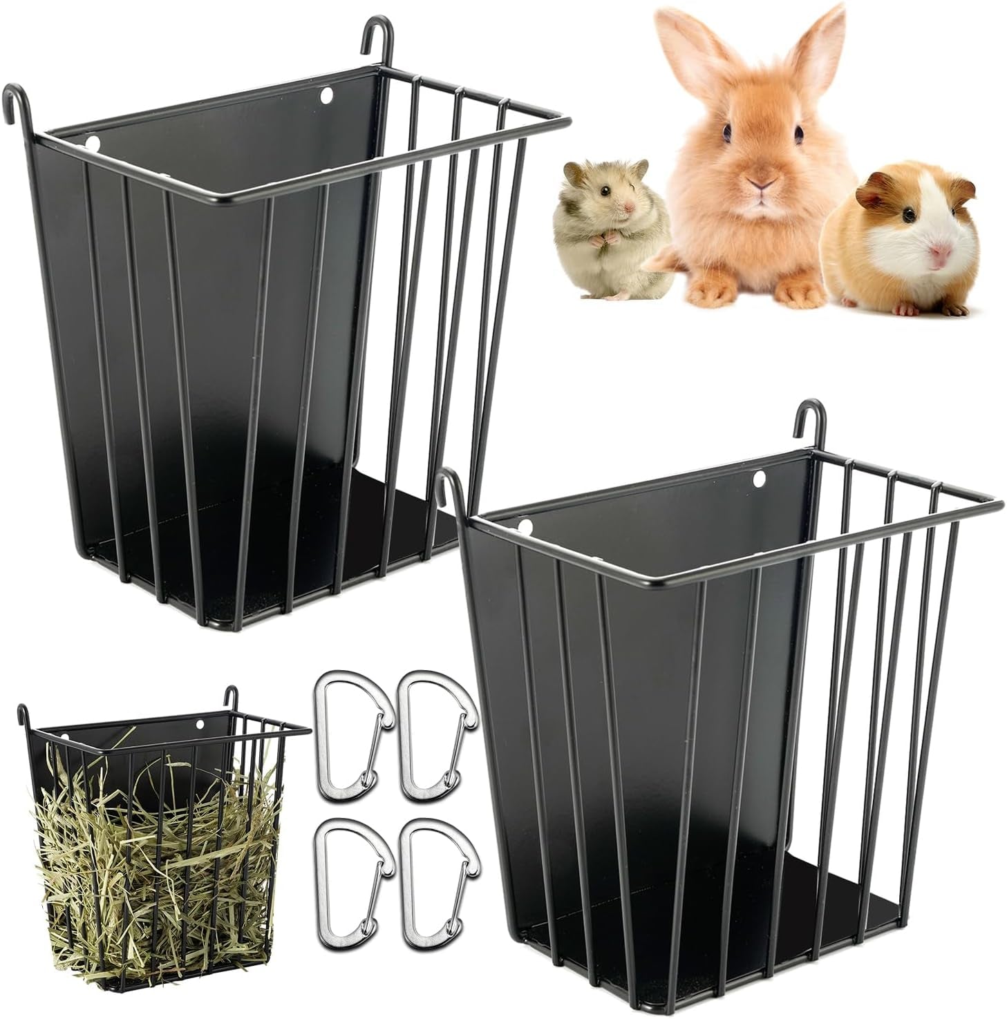 luaviaru-upgrades-2pcs-hay-feeder-rabbit-guinea-pig-metal-frame-hay-rack-with-adjustable-hook-less-wasted-for-guinea-pig-bunny-chinchilla-cage-accessories-bunny-feeder