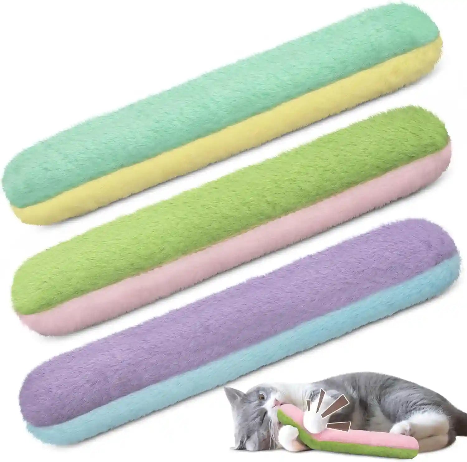 retro-shaw-refillable-catnip-cat-kicker-toys-pillows-10-1-inches-crinkle-sound-safe-and-durable-for-indoor-cats-soft-plush-boredom-relief-interactive-fun
