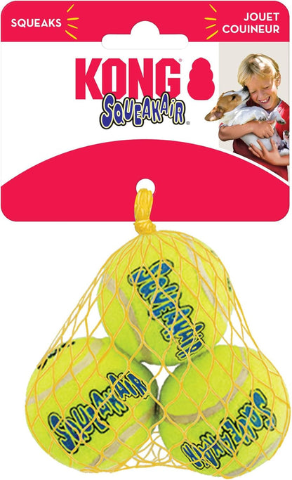 KONG - Squeakair Ball - Dog Toy Premium Squeak Tennis Ball, Gentle on Teeth (Small (6 Pack))4