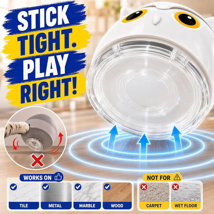 Interactive Cat Toys for Indoor Cats - Automatic Flying Bird Feather Toy with Sticky Suction Base, USB Rechargeable 360° Electric Cat Teaser, Touch Activated Self-Play Toy for Bored Cats8