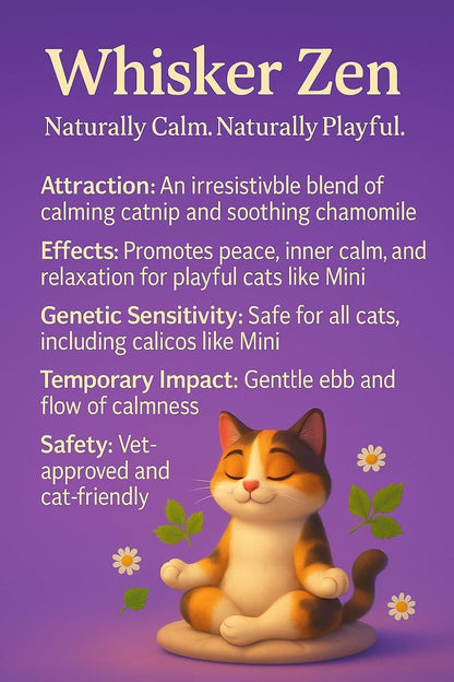 Whisker Zen Natural Catnip and Chamomile Blend for Cats, Calming Herbal Mix (4Oz Bag)3