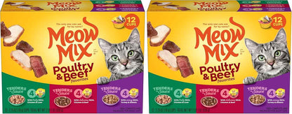 Meow Mix Poultry & Beef Favorites, Wet Food Variety Pack, 24 Cups14