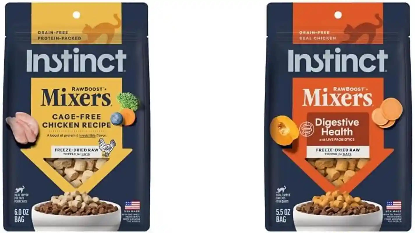 instinct-freeze-dried-mixers-cat-food-toppers-digestive-health-5-5-oz-freeze-dried-raw-meal-topper-or-treat-functional-whole-foods-fiber-and-probiotics-for-gut-support
