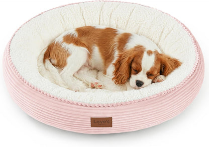 Love'S Cabin round Donut Cat and Dog Cushion Bed, 20In Bed for Cats or Small Dogs, Anti-Slip & Water-Resistant Bottom, Super Soft Durable Fabric Pet Beds, Washable Luxury Cat & Dog Bed Gray38