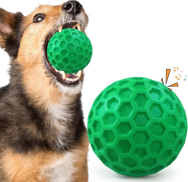 Tough Dog Chew Toys for Aggressive Chewers, Indestructible Dog Balls for Aggressive Chewers, Squeaky Balls for Dogs, Squeaky Toys for Large Dogs, Funny Heavy Duty Ball1