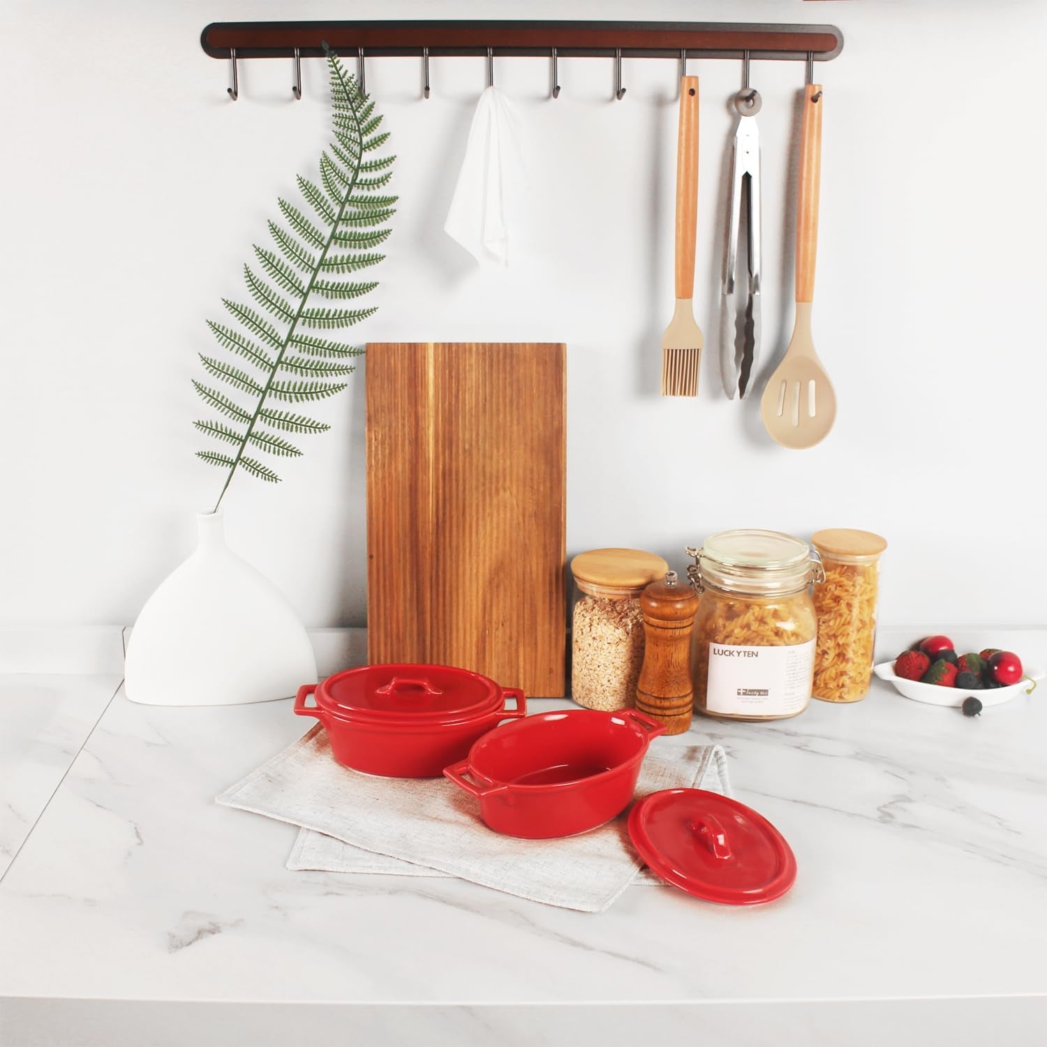 ceramic-mini-oval-cocotte-set-10-ounces-small-casserole-dishes-with-lids-and-handles-individual-baking-ramekins-oven-microwave-dishwasher-safe-red-7-1-inch