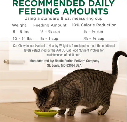 Purina Cat Chow Indoor Healthy Weight and Hairball Dry Cat Food with Chicken - (Pack of 4) 3.15 Lb. Bags8