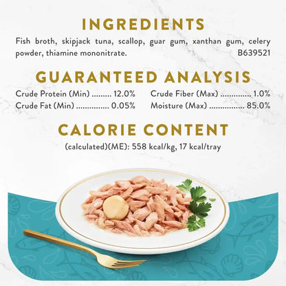 Purina Fancy Feast Appetizers, Tuna with Scallop Topper, 1.1 Oz, 10-Pack5