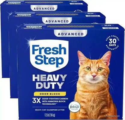 Fresh Step Heavy Duty cat litter with odor block, 3X carbon, Febreze freshness, 17.5 lb box7