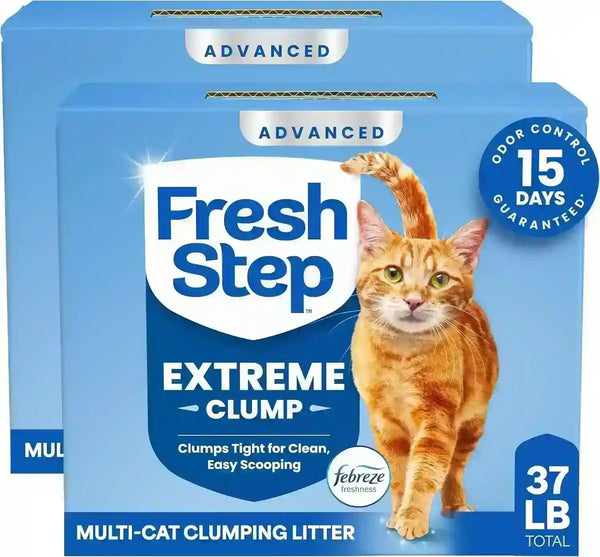 Fresh Step Extreme Clump multi-cat litter with Febreze, 37 lb box, odor control guaranteed 15 days8