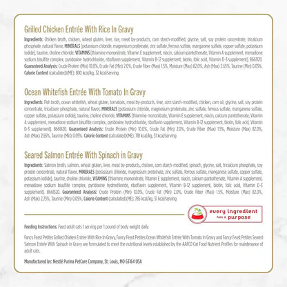 Purina Fancy Feast Gourmet Wet Cat Food Variety Pack, Petites Gravy Collection, Break-Apart Tubs, 48 Servings - (Pack of 24) 2.8 Oz. Tubs5