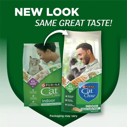 Purina Cat Chow Indoor Healthy Weight and Hairball Dry Cat Food with Chicken - (Pack of 4) 3.15 Lb. Bags2