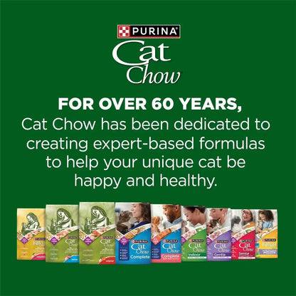 Purina Cat Chow Indoor Healthy Weight and Hairball Dry Cat Food with Chicken - (Pack of 4) 3.15 Lb. Bags12