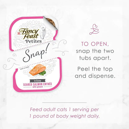 Purina Fancy Feast Petites Seared Salmon Wet Cat Food, 2.8 Oz, 12-Pack8