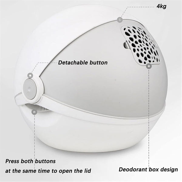 Dog Potty Training Toilet ﻿ Pet Cat Litter Box Tray Fully Enclosed Extra Large Toilet Nesting Training System Easy Cleaning Filter Pan Waterproof Space Capsule(A)2