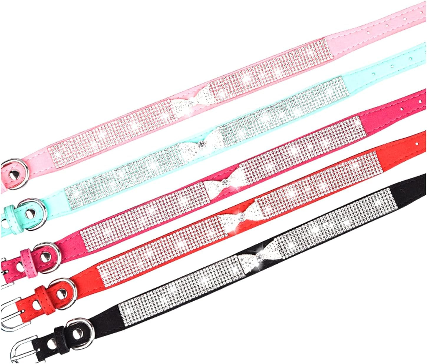 rhinestone-dog-collar-cute-dazzling-sparkling-soft-suede-leather-adjustable-pet-dog-cat-collar-crystal-diamond-for-puppy-small-medium-large-dogs-xs-21-26cm-hot-pink-3