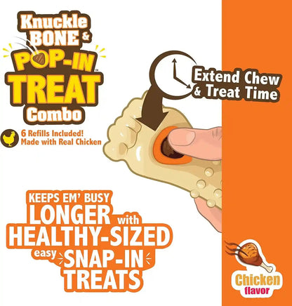 Nylabone Pop-In Treat Toy Chicken Dog Treat Refills, 90 Count | Made with Real Chicken, Fits Any Nylabone Pop-In Treat Toy, All-Natural Dog Treats, Highly Digestible, Limited Ingredients5