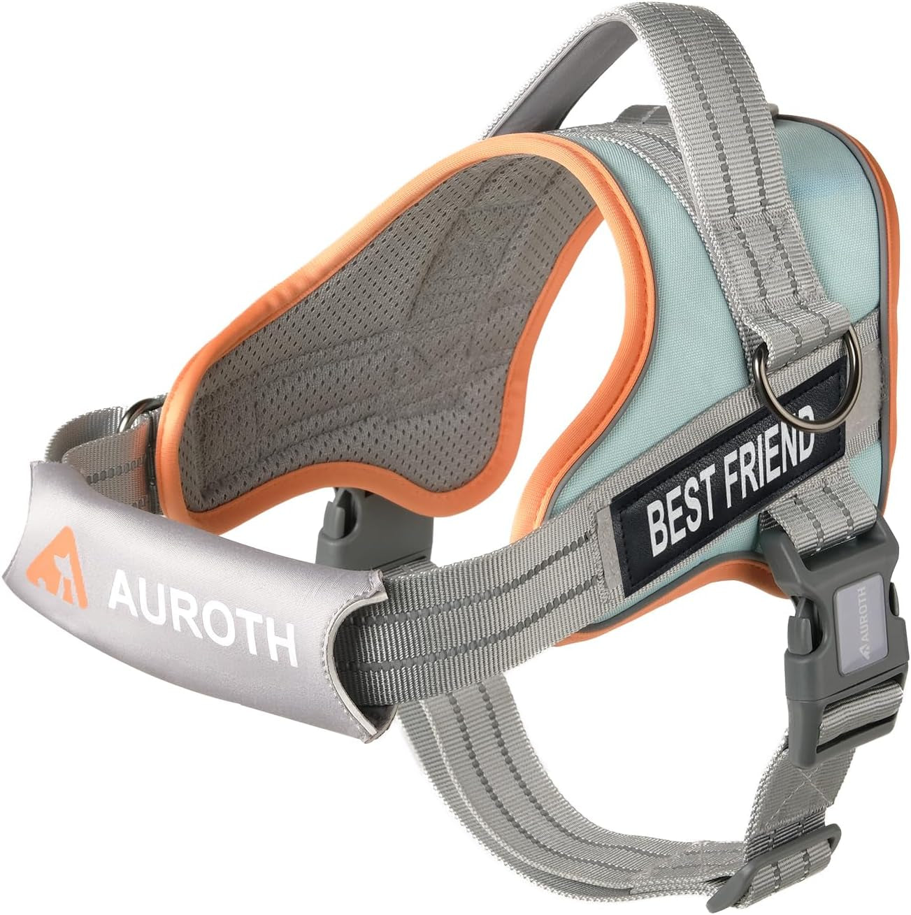 auroth-dog-harness-and-leash-set-soft-padded-service-dog-vest-with-5-25ft-dog-leash-no-choke-easy-on-pet-vest-adjustable-reflective-no-pull-pet-vest-medium-sized-dog-easy-walking-and-training