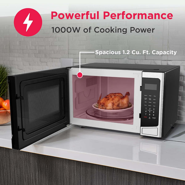 FRIGIDAIRE Microwave Oven, Inverter Technology, Multi Function, Programmable, 1.1 Cu Ft 1000-Watt6