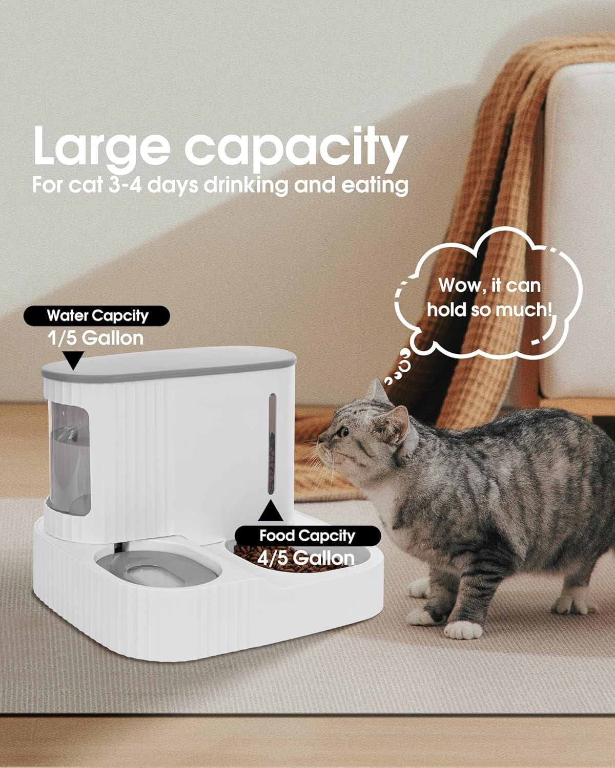 cat-feeder-and-water-dispenser-2-in-1-gravity-automatic-bowl-auto-pet-dry-food-self-feeding-container-dishes-set-for-dog-puppy-kitten-kit-set-grey
