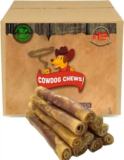 Cowdog Chews Retriever Roll 9-10 Inch All Natural Rawhide Product (20 Pack)10
