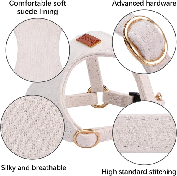CHEDE No Pull Puppy Harness and Multifunction Dog Leash Set- 8 Colors Soft Adjustable No Choke Escape Proof Cute,Lightweight Pet Vest Harness for Small and Medium Dog…3