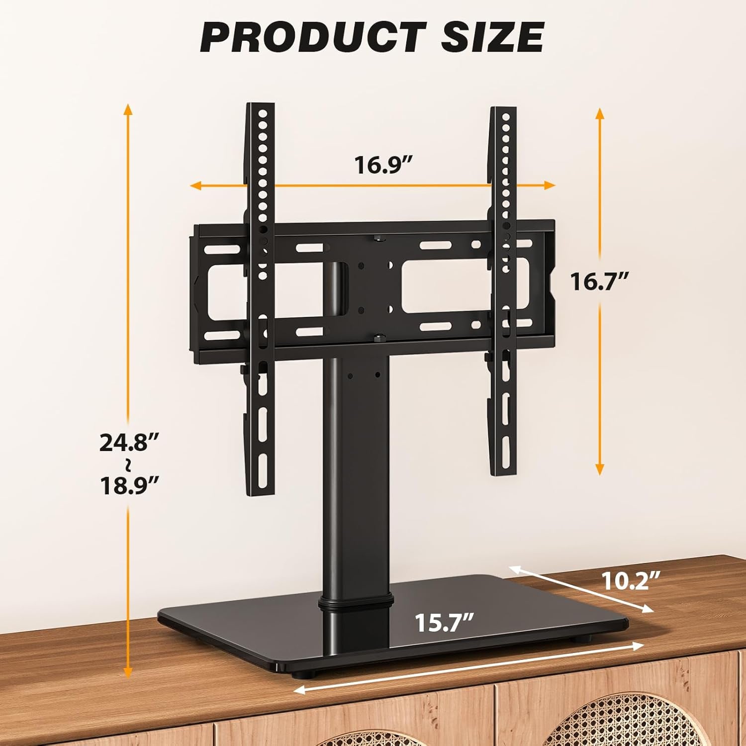 universal-swivel-tv-stand-for-27-60-inch-curved-flat-screen-tvs-table-top-tv-base-replacement-holds-up-to-88-lbs-height-adjustable-tv-stand-mount-with-tempered-glass-base-max-vesa-400x400mm-height-adjustable-table-top-tv-base-replacement-holds-88lbs-tempered-glass-base-max-vesa-400x400mm