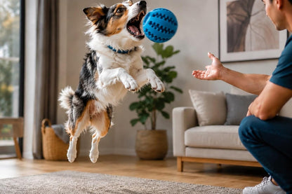 Dog Squeaky Toys for Small & Medium Dogs, 4PCS Interactive Dog Toy Set, Rubber & Rope Toys for Fetch, Tossing, Teeth Cleaning4