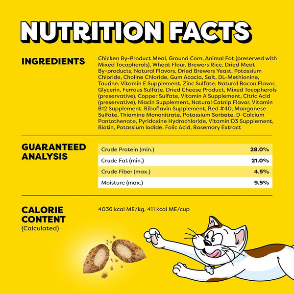 Temptations Wacky Blasts Cat Treats, Cluckin' Bacon Flavor, 6.3 Oz, 10 Pack | Chicken, Bacon & Catnip Flavor Bits, Crunchy Outside, Soft Inside, under 2 Cal, 100% Complete & Balanced, Resealable Pouch5
