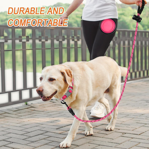 BARKBAY Dog Leashes for Large Dogs Heavy Duty Dog Leash 4/5/6 FT with Comfortable Padded Handle and Highly Reflective Threads for Medium Large Dogs Walking Training Running (5Ft-1/2'',Pink)8