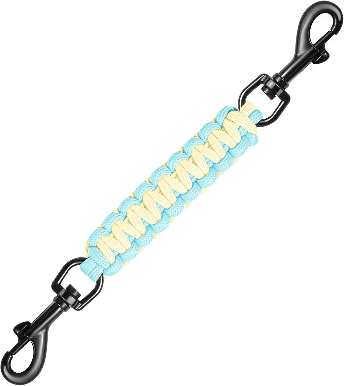 dog-collar-safety-clip-with-dual-clasps-handmade-backup-safety-strap-for-dog-harness-collars-and-no-pull-harness-connectors-pink-light-purple