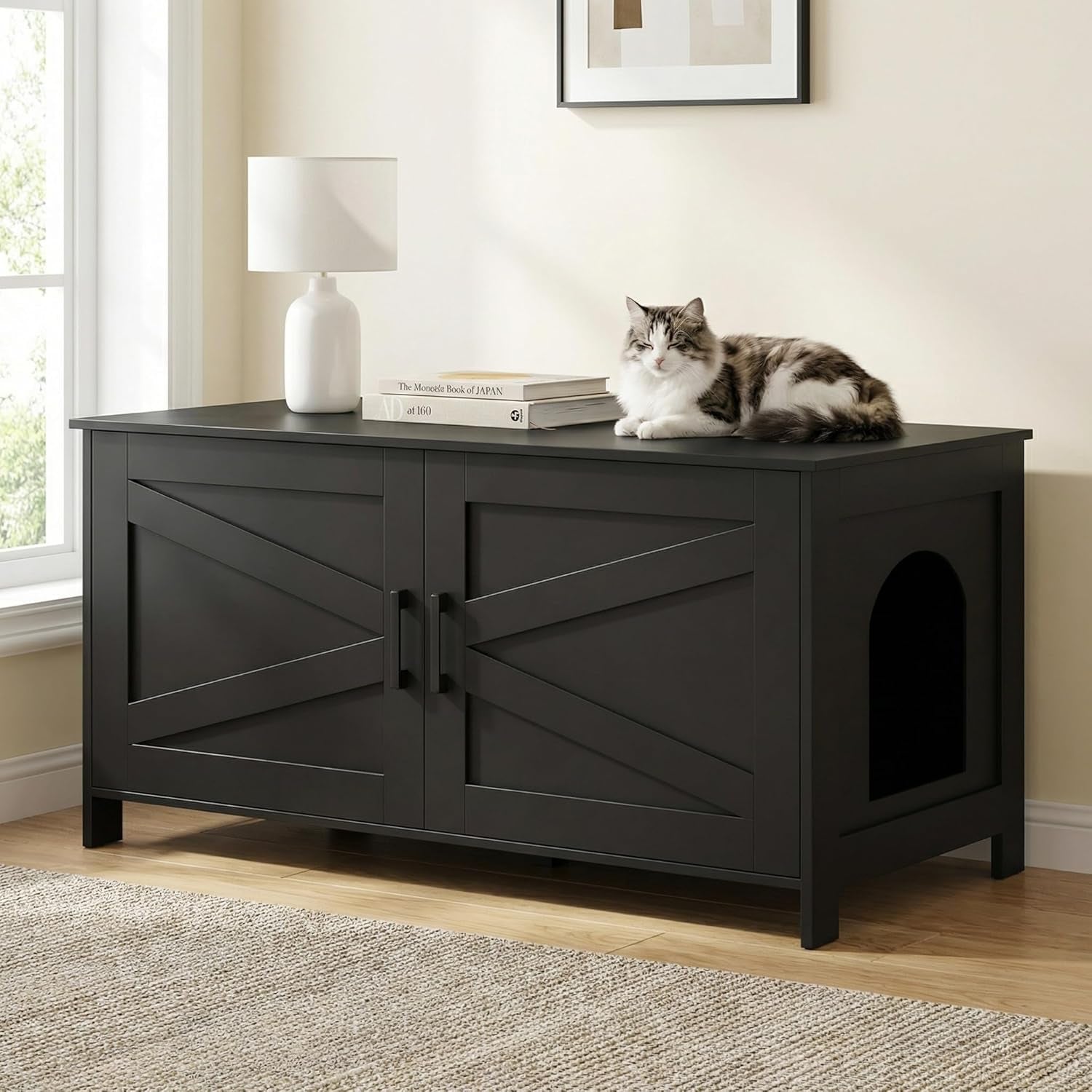 homhedy-39-4-l-cat-litter-box-enclosure-with-barn-door-black-wooden-cat-washroom-furniture-cat-house-pet-storage-cabinet-dog-proof-fit-most-of-litter-box-farmhouse-style