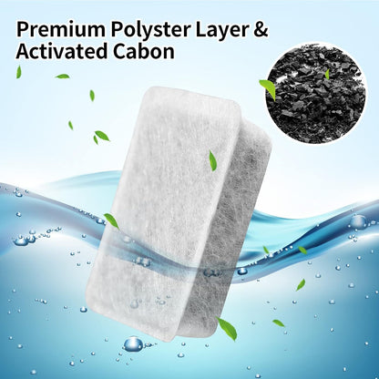 Pet Fountain Charcoal Water Filter Replacement, Dog Cat Water Bowl Filter Pet Water Filter Fit for Gravity Waterer Bowls Pack of 84
