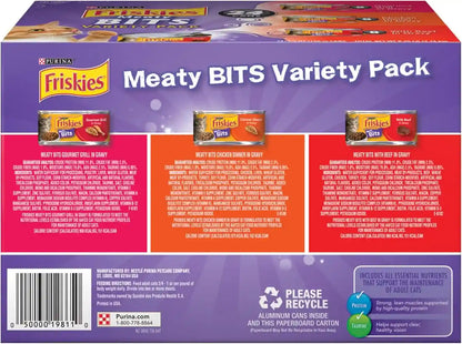 Purina Friskies Gravy Wet Cat Food Variety Pack, Meaty Bits - (Pack of 24) 5.5 Oz. Cans12
