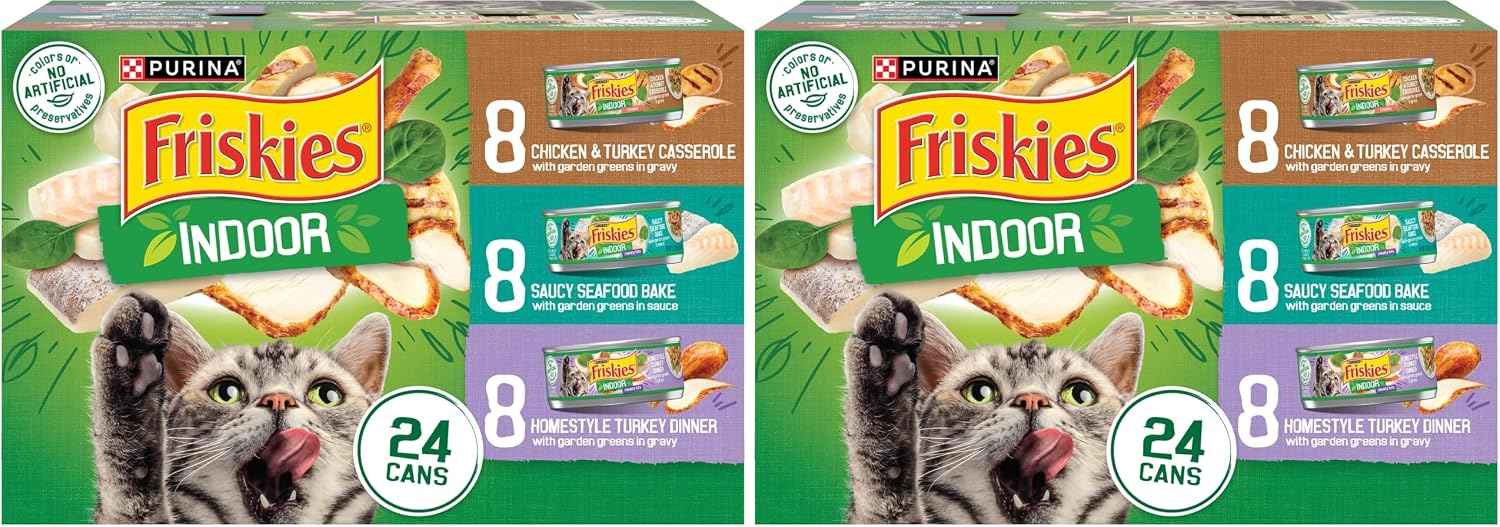 purina-friskies-indoor-cat-food-24ct-vp-chicken-and-turkey-casserole-saucy-seafood-bake-homestyle-turkey-dinner-pack-of-24-5-5-oz-cans