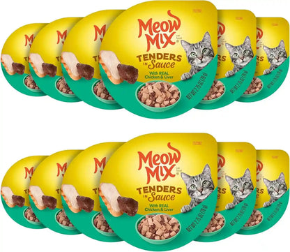 Meow Mix Poultry & Beef Favorites, Wet Food Variety Pack, 24 Cups11