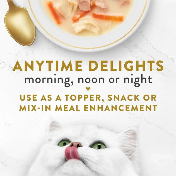 Fancy Feast Purina Grain Free Wet Cat Food Variety Pack, Broths Creamy Collection -12 1.4 Oz. Pouches4