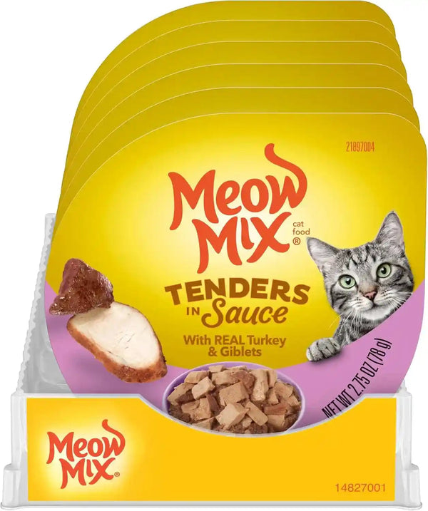 Meow Mix Poultry & Beef Favorites, Wet Food Variety Pack, 24 Cups13