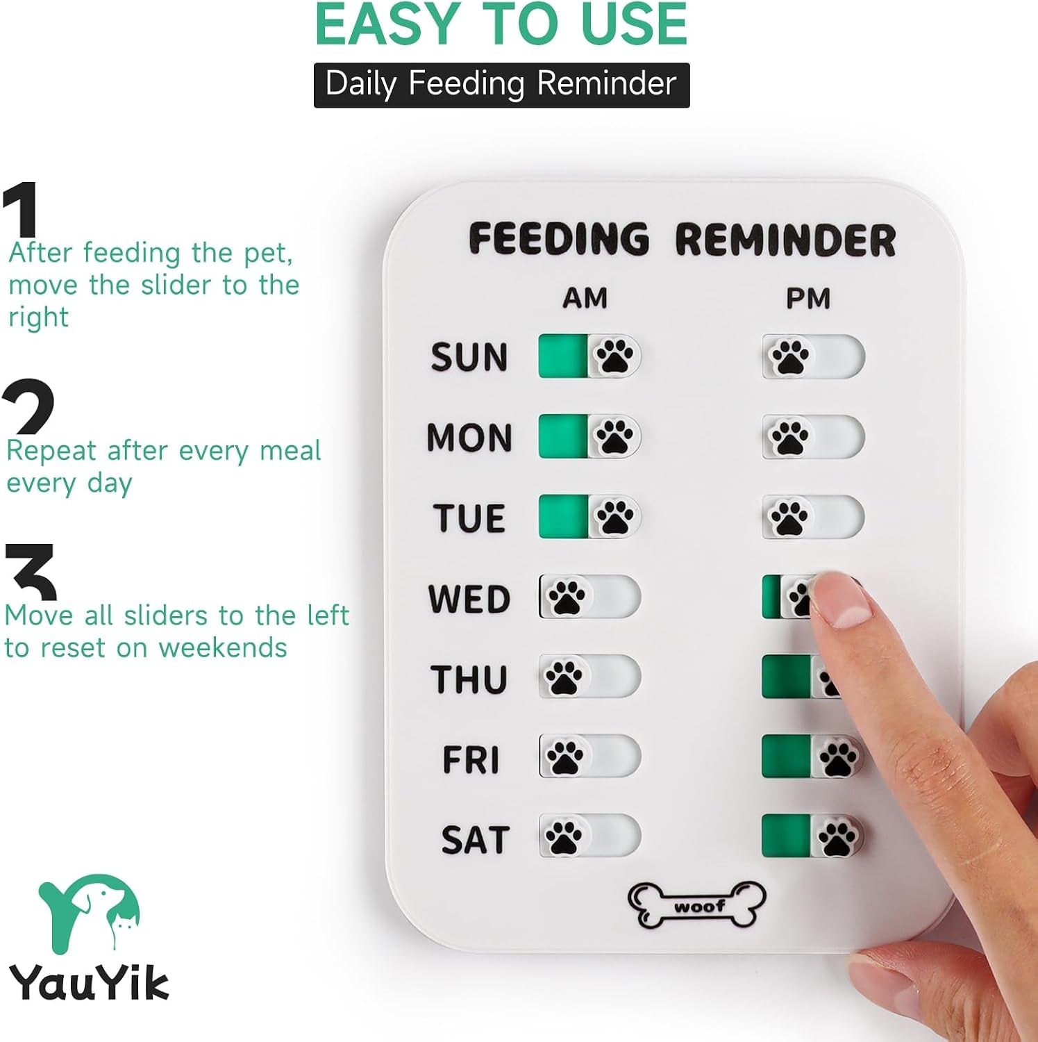 yauyik-dog-feeding-reminder-magnetic-reminder-sticker-am-pm-daily-indication-chart-feed-your-pets-fridge-magnets-and-double-sided-tape-helps-you-to-track-pet-feeding-medication-white