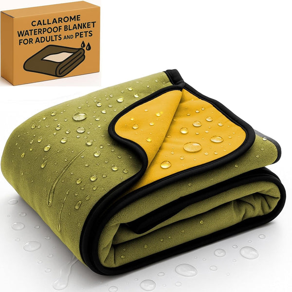 Waterproof Blanket for Bed & Couch Protection, Blue/Beige, 60"X80" | High-Density Heavy-Duty Material – Ultra-Soft & Durable Soft Fleece, Leakproof, Reversible, Silent No-Crinkle Design13