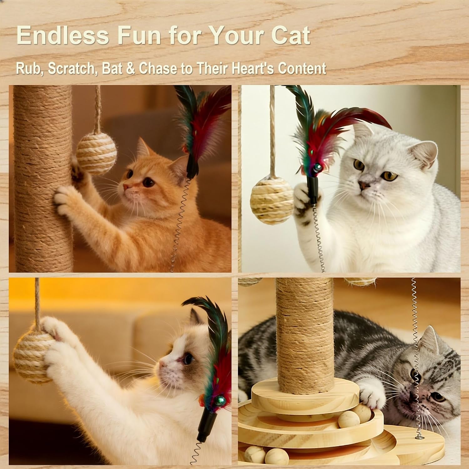 wooden-cat-scratching-post-4-in-1-cat-scratcher-kitten-toys-17-7-tall-sisal-post-for-indoor-cat-with-two-laye-wooden-ball-track-ideal-for-small-medium-cat