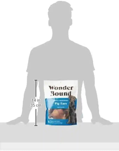 Amazon Brand – Wonder Bound Whole Pig Ears Dog Treats, Pork, 6 Ounce, 6 Count (Pack of 1)6