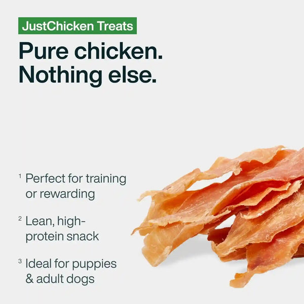 Just Food for Dogs Single Ingredient Healthy Dog Treats and Dog Snacks, Jerky Treats, Human Grade, Preservative and Grain Free, Rawhide Free Chews, Low Calorie Treat - Chicken Breast, 5 Oz | Human Grade Chicken Treats for Dogs, Jerky Dog Snacks, Preservative & Grain Free, Rawhide Free Chews, Low Calorie Treat3