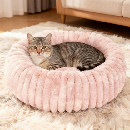 Washable Small Cat Dog Bed,Puppy Bed Cat Beds for Indoor Cats(Grey,S) | Calming anti Anxiety round Donut Dog Bed,Cute Fluffy Puppy Dogs Beds for Small Dogs, Anti-Slip Comfort Pet Bed15