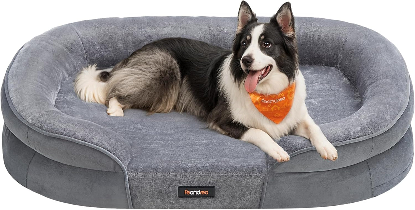 feandrea-dog-bed-medium-orthopaedic-dog-sofa-bed-30-x-20-x-7-inches-egg-crate-foam-waterproof-liner-raised-edges-removable-and-machine-washable-cover-non-slip-light-gray-upgw281g01